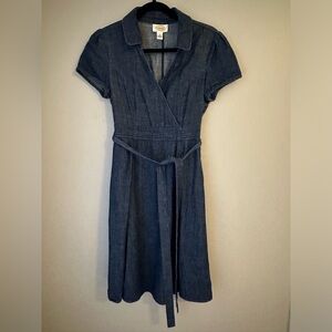 Talbots Dark Denim “Wrap” Dress - size 4